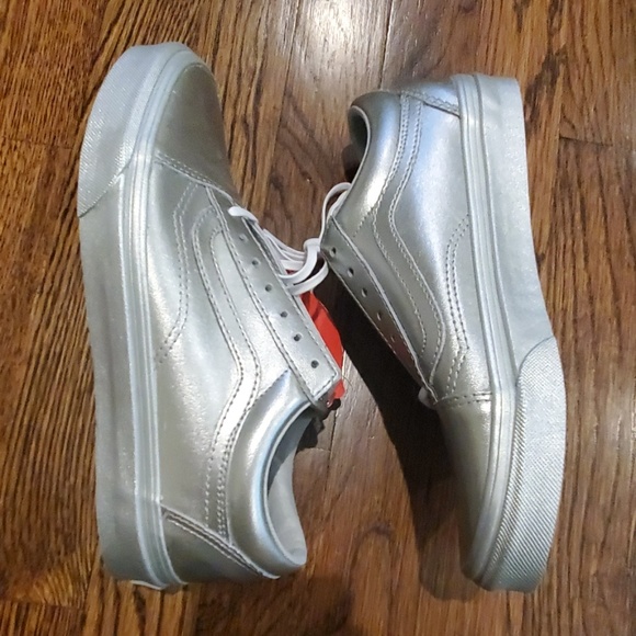 Vans Shoes - Silver Vans Size 7.5